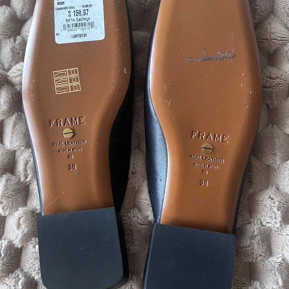 FRAME Black Leather Le Town Mules - Picture 11 of 13